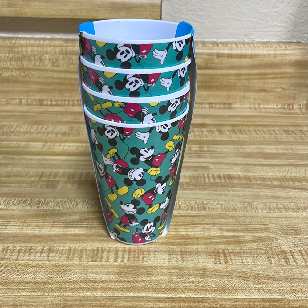 Disney Mickey Mouse 4 Pack Melamine Cups
